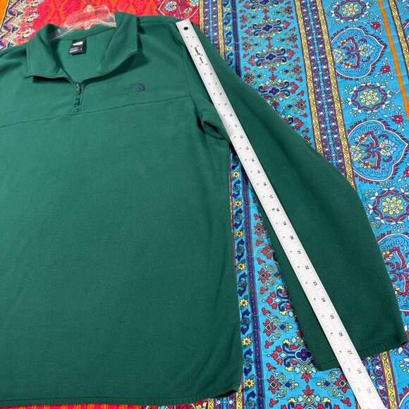 The North Face Half Zip Fleece Pullover Men’s XL Green Long Sleeve - Picture 6 of 8